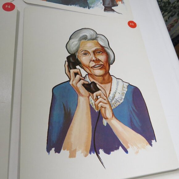 Peabody 60s People at home (6) cards Vintage Artwork - Picture 8 of 11